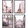 imageHAUS AND HUES Pink Paris Wall Decor  Set of 4 Paris Wall Art Prints Chic Paris Bedroom Decor for Girls Aesthetic Paris Posters for Bathroom or Wall Black Frame 11x14Unframed