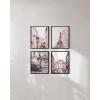 imageHAUS AND HUES Pink Paris Wall Decor  Set of 4 Paris Wall Art Prints Chic Paris Bedroom Decor for Girls Aesthetic Paris Posters for Bathroom or Wall Black Frame 11x14Black Framed