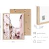 imageHAUS AND HUES Pink Paris Wall Decor  Set of 4 Paris Wall Art Prints Chic Paris Bedroom Decor for Girls Aesthetic Paris Posters for Bathroom or Wall Black Frame 11x14Beige Framed