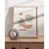 imageHAUS AND HUES Plant Picture Wall Art  Succulent Art Wall Dcor Botanical Print Greenhouse 24L x 36W UnframedBeige Shapes and Branches