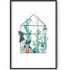 imageHAUS AND HUES Succulent Wall Art Boho Botanical Print Cactus Wall Art ampamp Botanical Poster Green Leaf Art Plant Picture Wall Art Green Succulent Picture Greenhouse Beige Frame 24x36Greenhouse