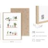 imageHAUS AND HUES Succulent Wall Art Boho Botanical Print Cactus Wall Art ampamp Botanical Poster Green Leaf Art Plant Picture Wall Art Green Succulent Picture Greenhouse Beige Frame 24x36Pots on Shelves