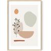imageHAUS AND HUES Tropical Leaf Painting  Green Monstera Plant Print Modern Botanical Wall Art ampamp Leaf Decor  Black Framed 24x36Beige Shapes and Branches