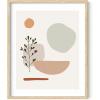 imageHAUS AND HUES Tropical Leaf Painting  Green Monstera Plant Print Modern Botanical Wall Art ampamp Leaf Decor  Black Framed 24x36Beige Shapes and Branches