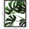 imageHAUS AND HUES Tropical Leaf Painting  Green Monstera Plant Print Modern Botanical Wall Art ampamp Leaf Decor  Black Framed 24x36Monstera