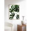 imageHAUS AND HUES Tropical Leaf Painting  Green Monstera Plant Print Modern Botanical Wall Art ampamp Leaf Decor  Black Framed 24x36Monstera