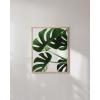 imageHAUS AND HUES Tropical Leaf Painting  Green Monstera Plant Print Modern Botanical Wall Art ampamp Leaf Decor  Black Framed 24x36Monstera
