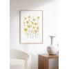 imageHAUS AND HUES Tropical Leaf Painting  Green Monstera Plant Print Modern Botanical Wall Art ampamp Leaf Decor  Black Framed 24x36Yellow Cosmos