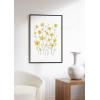 imageHAUS AND HUES Yellow Flowers Wall Art  Sunflower Poster ampamp Yellow Wall Decor for Bedroom Bathroom ampamp More  Black Framed 24x36