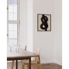 imageHaus and Hues Neutral Wall Art Minimalist Wall Decor Abstract Wall Art Geometric Modern Wall Art Abstract Wall Decor Abstract Art Prints Mid Century Art Floating Ovals and Objects Framed Beige 16x20Black Knot