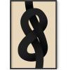imageHaus and Hues Neutral Wall Art Minimalist Wall Decor Abstract Wall Art Geometric Modern Wall Art Abstract Wall Decor Abstract Art Prints Mid Century Art Floating Ovals and Objects Framed Beige 16x20Black Knot