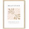 imageHAUS AND HUES Paper Cutouts Art Exhibition Poster  Matisse Poster Abstract Art Print Wave Leaf Matisse Wall Decor for Dorm Bedroom and Living Room Walls Black Frame 24x36Beige Clover