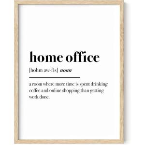 imageHAUS AND HUES Funny Quotes for Home Office Decor  Funny Home Decor ampamp Office Wall Decor for Women Funny Work from Home Gifts Funny Work Gifts Funny Wall Decor Unframed 24x36Home Office