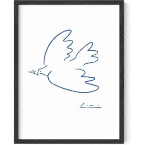 imageHAUS AND HUES Henri Matisse Paper Cutouts Abstract Poster  Matisse Art Print Art Exhibition Expressionism Art Scandinavian Matisse Black Abstract Shapes Beige Frame 16x20Dove of Peace