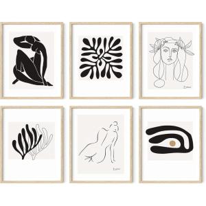 imageHAUS AND HUES Matisse Picasso With Artist Names Set of 616x20  Framed BeigeWithout Titles