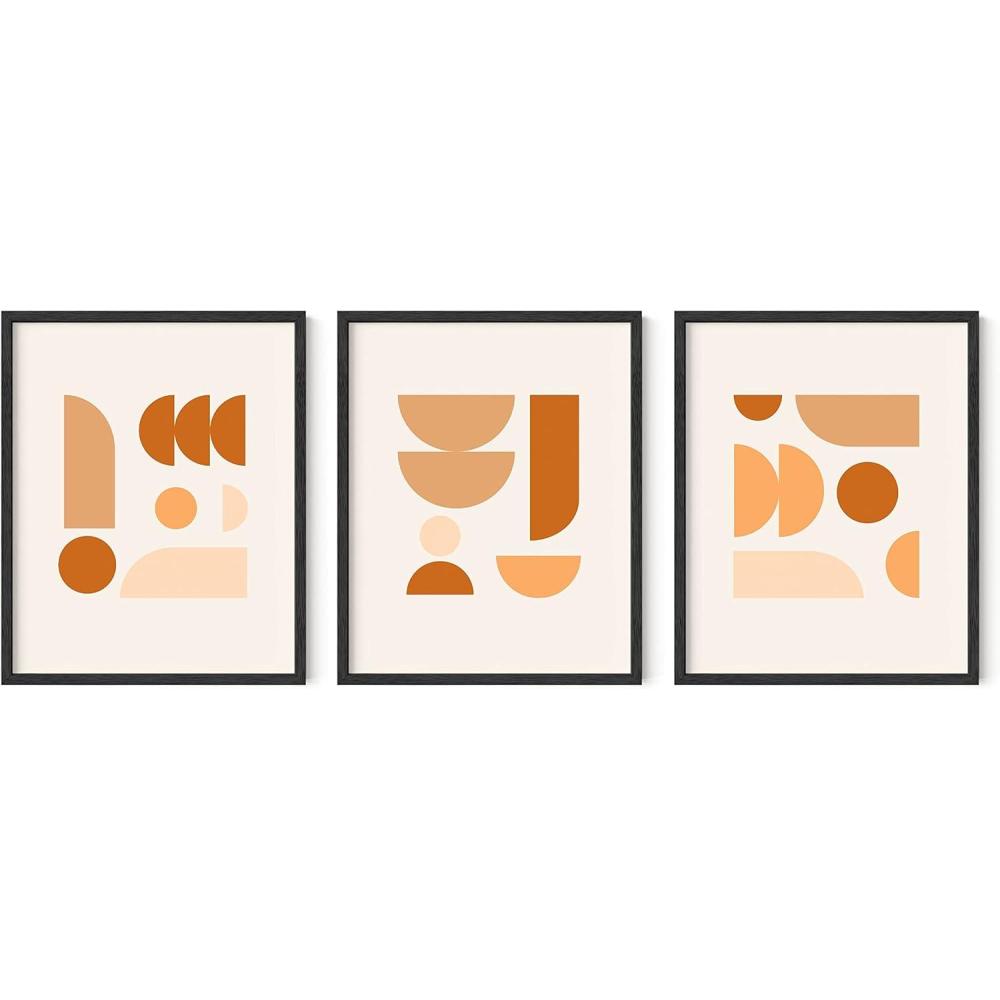 imageHAUS AND HUES Forest Mountain Art Living Room Wall Decor 8x10 FramedMulticolored Circles