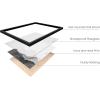 imageBlack and White Foggy Mountains Set of 3  Framed Black  24x36Black  White