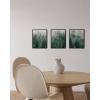 imageBlack and White Foggy Mountains Set of 3  Framed Black  24x36Foggy Green