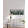 imageBlack and White Foggy Mountains Set of 3  Framed Black  24x36Foggy Green