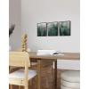imageBlack and White Foggy Mountains Set of 3  Framed Black  24x36Foggy Green