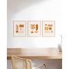 imageBlack and White Foggy Mountains Set of 3  Framed Black  24x36Multicolored Circles
