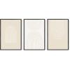 imageBlack and White Foggy Mountains Set of 3  Framed Black  24x36Neutral Arch