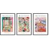 imageHAUS AND HUES Danish Pastel Wall Decor  Set of 3 Matisse Wall Art Danish Pastel Aesthetic Posters for Bedroom Abstract Art Wall Decor for Dorm Living Room Beige Frame 24x36Summer Matisse