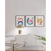 imageHAUS AND HUES Danish Pastel Wall Decor  Set of 3 Matisse Wall Art Danish Pastel Aesthetic Posters for Bedroom Abstract Art Wall Decor for Dorm Living Room Beige Frame 24x36Bright Abstract
