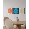 imageHAUS AND HUES Danish Pastel Wall Decor  Set of 3 MatisseInspired Prints Aesthetic Pastel Room Decor Black Frame 12x16Retro Shapes
