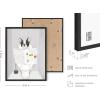 imageHAUS AND HUES Funny Dog Wall Art  French Bulldog in Bathroom Animal Posters Black Frame 12x16Black Framed