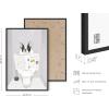 imageHAUS AND HUES Funny Dog Wall Art  French Bulldog in Bathroom Animal Posters Black Frame 12x16Black Framed