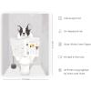 imageHAUS AND HUES Funny Dog Wall Art  French Bulldog in Bathroom Animal Posters Black Frame 12x16Unframed