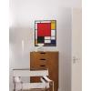 imageHAUS AND HUES Geometric Wall Art  Piet Mondrian Modern Print Red and Yellow Painting Abstract Yellow and Blue Poster for Dorm Living Room and Kitchen Walls Beige Frame 24x36Piet Mondrian