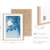 imageHAUS AND HUES Japanese Wall Art  Matsumoto Hoji Frog Framed Print Wabi Sabi Japandi Decor Japanese Frog Art for Bedroom 12x16 Black FrameCherry Blossom