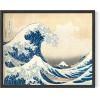 imageHAUS AND HUES Japanese Wall Art  Matsumoto Hoji Frog Framed Print Wabi Sabi Japandi Decor Japanese Frog Art for Bedroom 12x16 Black FrameGreat Wave
