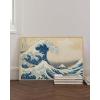 imageHAUS AND HUES Japanese Wall Art  Matsumoto Hoji Frog Framed Print Wabi Sabi Japandi Decor Japanese Frog Art for Bedroom 12x16 Black FrameGreat Wave