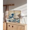 imageHAUS AND HUES Japanese Wall Art  Matsumoto Hoji Frog Framed Print Wabi Sabi Japandi Decor Japanese Frog Art for Bedroom 12x16 Black FrameGreat Wave