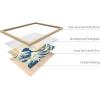 imageHAUS AND HUES Japanese Wall Art  Matsumoto Hoji Frog Framed Print Wabi Sabi Japandi Decor Japanese Frog Art for Bedroom 12x16 Black FrameGreat Wave