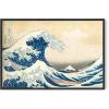 imageHAUS AND HUES Japanese Wall Art  Matsumoto Hoji Frog Framed Print Wabi Sabi Japandi Decor Japanese Frog Art for Bedroom 12x16 Black FrameGreat Wave