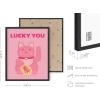 imageHAUS AND HUES Japanese Wall Art  Matsumoto Hoji Frog Framed Print Wabi Sabi Japandi Decor Japanese Frog Art for Bedroom 12x16 Black FrameLucky Cat