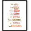 imageHAUS AND HUES Mental Health Poster  Mental Health Wall Art Psychology Posters for Therapist Office Mindfulness Posters Recovery Poster School Psychologist Gifts Unframed 16x20I am Affirmations