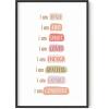 imageHAUS AND HUES Mental Health Poster  Mental Health Wall Art Psychology Posters for Therapist Office Mindfulness Posters Recovery Poster School Psychologist Gifts Unframed 16x20I am Affirmations