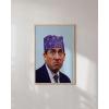 imageHAUS AND HUES The Office Dwight Schrute Poster TV Show Wall Art Funny Posters Merchandise Framed Beige 12x16Prison Mike
