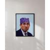 imageHAUS AND HUES The Office Dwight Schrute Poster TV Show Wall Art Funny Posters Merchandise Framed Beige 12x16Prison Mike
