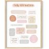 imageHAUS AND HUES Mental Health Poster  Mental Health Wall Art Psychology Posters for Therapist Office Mindfulness Posters Recovery Poster School Psychologist Gifts Unframed 16x20Daily Affirmations