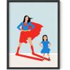 imageHAUS AND HUES Superwoman Art Print 12quotx16quot Framed Black