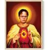 imageHAUS AND HUES The Office Dwight Schrute Poster TV Show Wall Art Funny Posters Merchandise Framed Beige 12x16Dwight Schrute