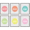 imageKids Aspirational Art Print Set of 68quotx10quot  Framed Black