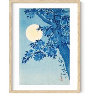 imageHAUS AND HUES Japanese Wall Art  Matsumoto Hoji Frog Framed Print Wabi Sabi Japandi Decor Japanese Frog Art for Bedroom 12x16 Black FrameCherry Blossom