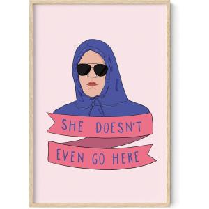 imageHAUS AND HUES Mean Girls Poster  Pink Wall Art Mean Girls Quotes Preppy Wall Art Pink Posters Pink Posters for Room Aesthetic Cute Preppy Room Decor Light Pink Pictures Framed Beige 24quot x 36quot